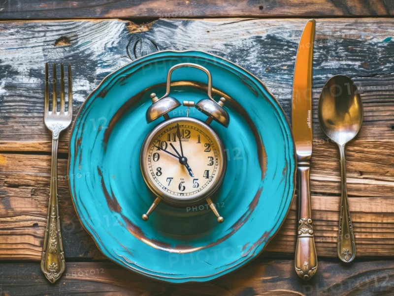 Concept of intermittent fasting for weight loss and dieting, AI generated