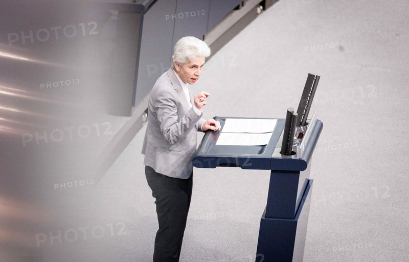Marie-Agnes Strack-Zimmermann (FDP), recorded during a speech on the euro balance sheet in the German Bundestag in Berlin, 22.02.2024.Berlin, 11.04.2024