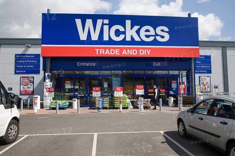 Wickes trade and DIY store entrance, Ipswich, Suffolk, England, United Kingdom, Europe