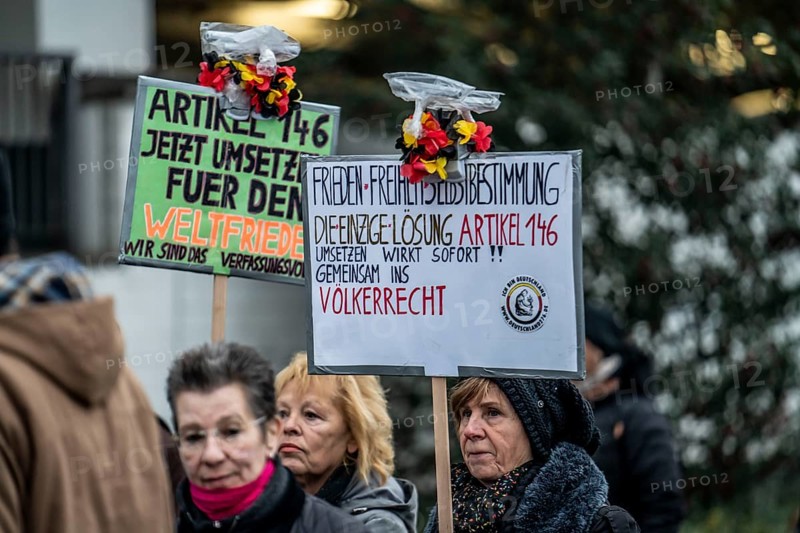 Demo by the group North Rhine-Westphalia Erwacht, a mixture of anti-vaccination activists, lateral thinkers, right-wing radicals, conspiracy theorists, nationalists, Essen, North Rhine-Westphalia, Germany, Europe