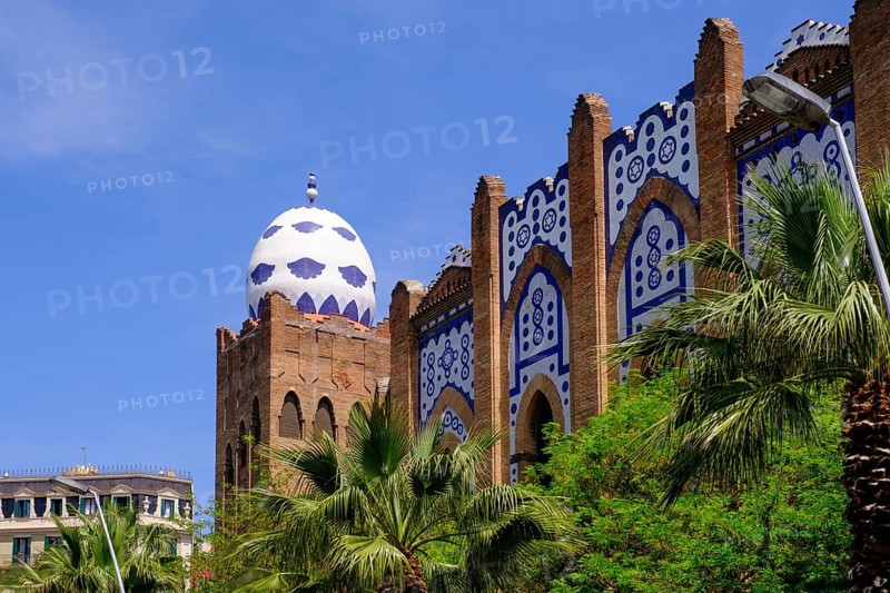 La Monumental, historic bullring, art nouveau style, Barcelona, Catalonia, Spain, Europe