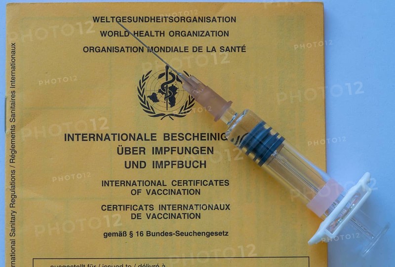 Vaccination book, proof of vaccinations, international document based on WHO recommendations, symbolic image