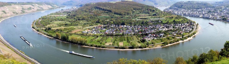 The Rhine bend near Boppard, Rhineland-Palatinate