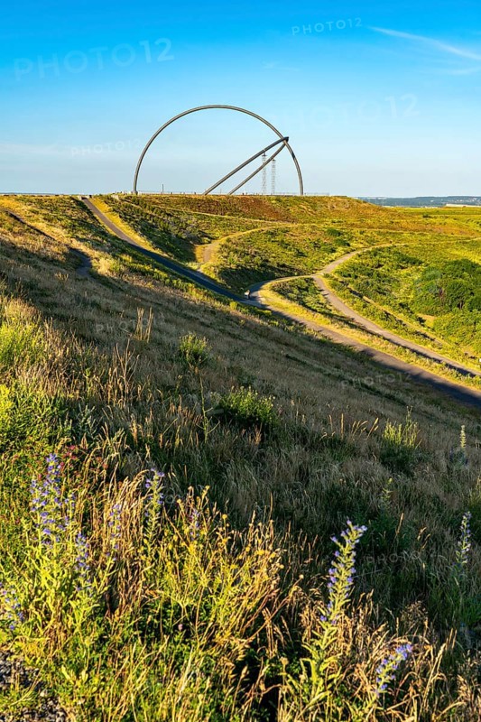 Hoheward spoil tip, landscape park, largest spoil tip landscape in the Ruhr area, horizontal observatory, Herten North Rhine-Westphalia, Germany, Europe