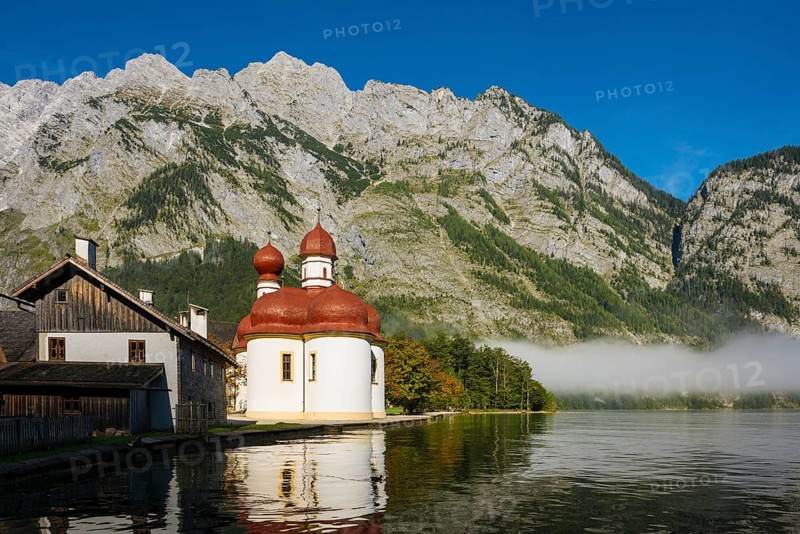 Church of St Bartholomä, Königssee, Schönau, Berchtesgaden National Park, Berchtesgadener Land, Upper Bavaria, Bavaria, Germany, Europe