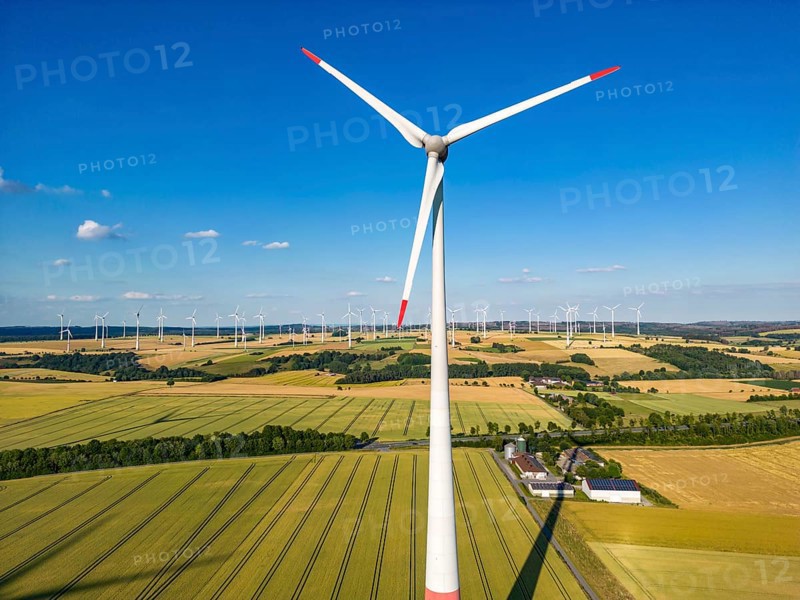 Wind farm near the East Westphalian town of Energiestadt Lichtenau, south of Paderborn, North Rhine-Westphalia, Germany, Europe