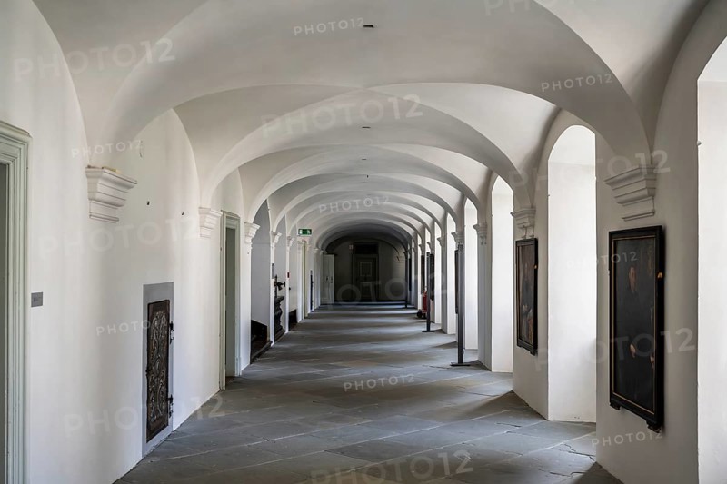 Cloister, Salem Castle, former imperial abbey, former monastery of the Cistercian order, Salem, Lake Constance, Lake Constance district, Baden-Württemberg, Germany, Europe
