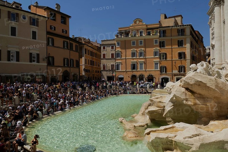 Palazzo Poli, also Palazzo Conti, Trevi Fountain, Fontana di Trevi, Rome, Italy, Europe