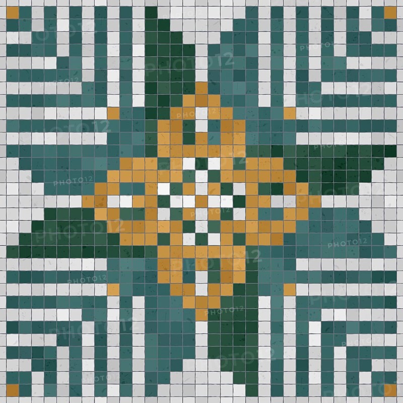 Mosaic tiles background, seamless vector pattern