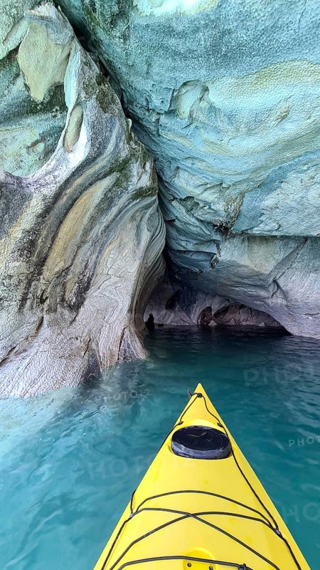 Capillas de Marmol in Lago General Carrera in Patagonia on the Carretera austral, Patagonia, Chile, South America
