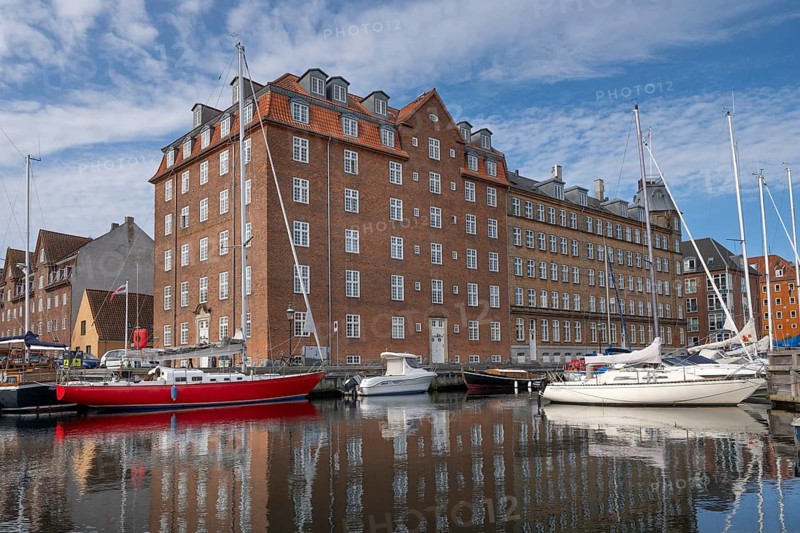 Headquarters of the Seamen's Association or Sømandsforeninge, founded in 1856 as a home for old seamen by Princess Marie, Christianshavns Kanal, Copenhagen, Denmark, Europe