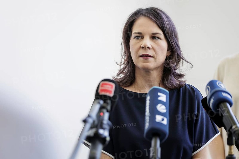 Annalena Bärbock (Alliance 90/The Greens), Federal Foreign Minister, during a press statement as part of a visit to the training centre for skilled trades of the Ruhr District Crafts Association during the Foreign Minister's trip to Germany in Bochum, 29.07.2024