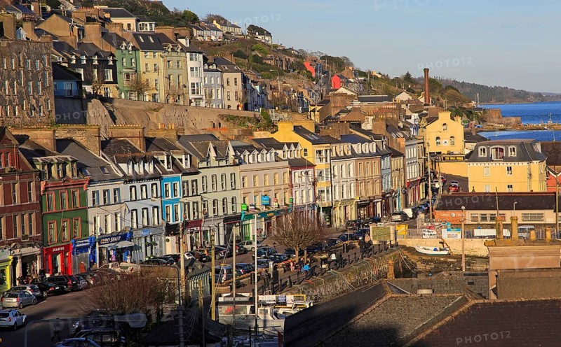 Historic buildings and port, Cobh, County Cork, Ireland, Europe