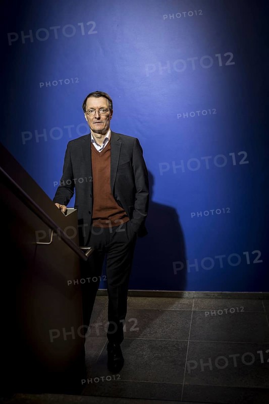 Karl Lauterbach (SPD), Federal Minister of Health, photographed in the stairwell of the Federal Ministry of Health during an interview