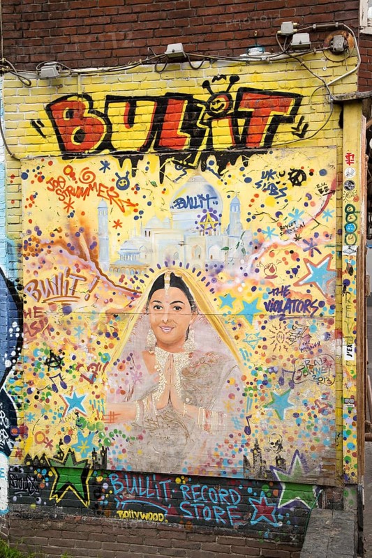 Bullit record store street art graffiti, Eindhoven city centre, North Brabant province, Netherlands