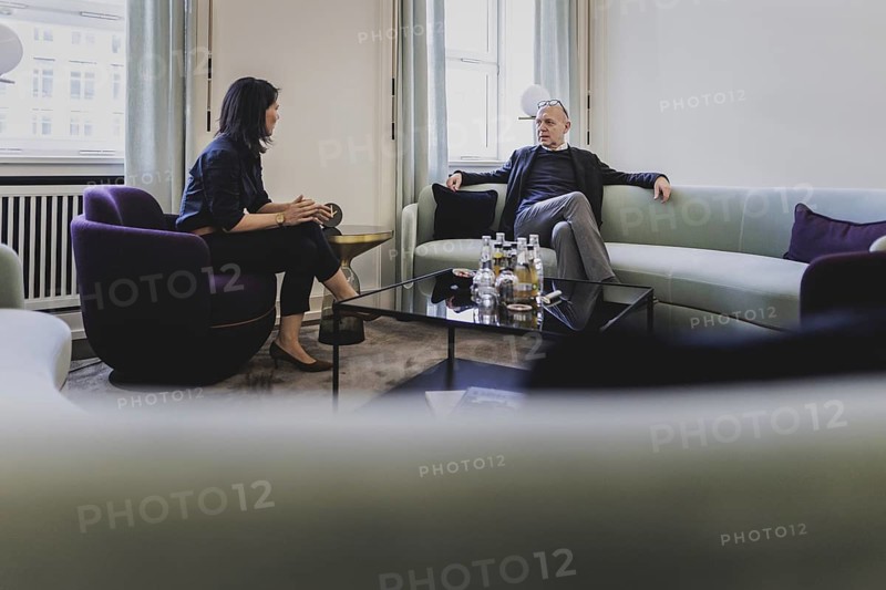 (L-R) Annalena Bärbock (Bündnis 90/Die Grünen), Federal Foreign Minister, and Bernd Neuendorf, President of the DFB, photographed at an event for the European Football Championship in Berlin, 1 February 2024 / Photographed on behalf of the Federal Foreign Office