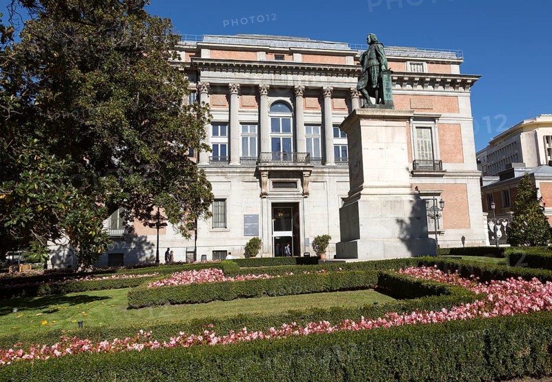 Puerte Murillo entrance to Museo del Prado, museum art gallery, Madrid, Spain, Europe