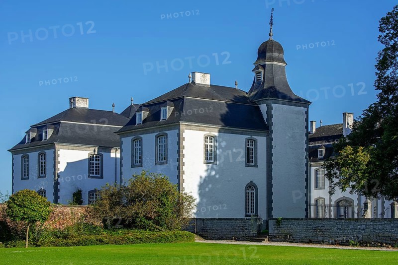 Château de Deulin, Château de Harlez, 18th century castle near Hotton, province of Luxembourg, Belgian Ardennes, Wallonia, Belgium, Europe