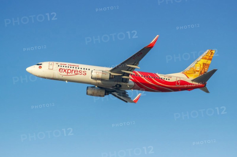 An Air India Express Boeing 737-800 aircraft with the registration VT-AXM at the airport in Dubai, United Arab Emirates, Asia