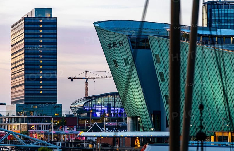 Amsterdam, Netherlands, Bridges, Building on the Dijksgracht, Nemo Science Museum