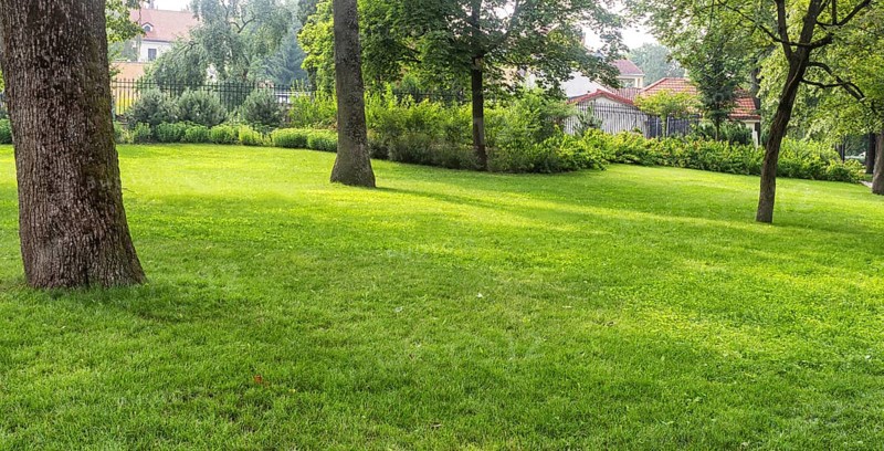 Bernardine Gardens park in the center of Vilnius, Lithuania, Europe
