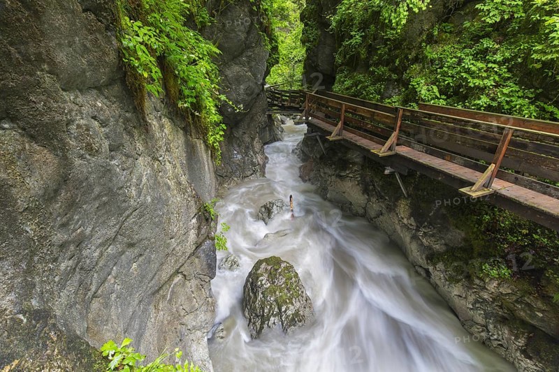 The river Weißbach running through the Seisenbergklamm, Seisenbachklamm, gorge near Weißbach bei Lofer, Saalachtal, Salzburg, Salzburger Land, Austria, Europe