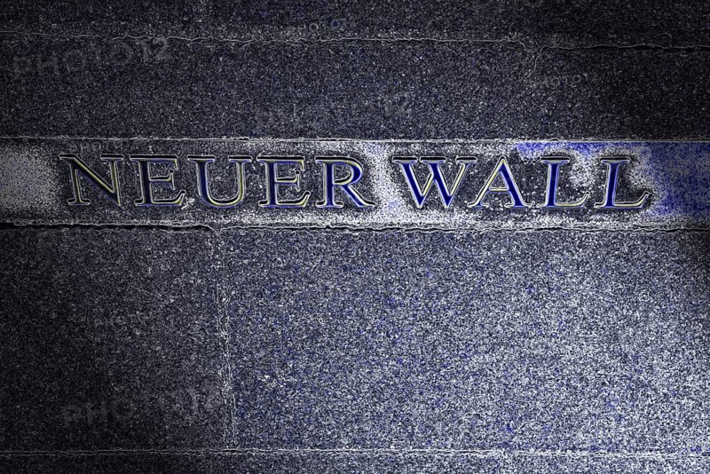Hamburg, Stadt, Neuer Wall, eingebetteter Schriftzug