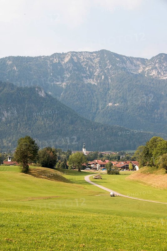 View of the municipality of Inzell, Bavaria, Germany, Europe