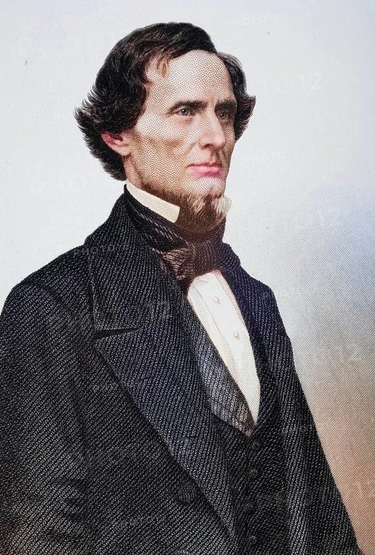 Jefferson Finis Davis (born 3 June 1808 in Fairview, Kentucky, died 6 December 1889 in New Orleans, Louisiana) was an American politician and the only President of the Confederate States of America from 1861 to 1865. After a photograph by Matthew Brady (1824-1896), Historical, digitally restored reproduction from a 19th century original, Record date not stated