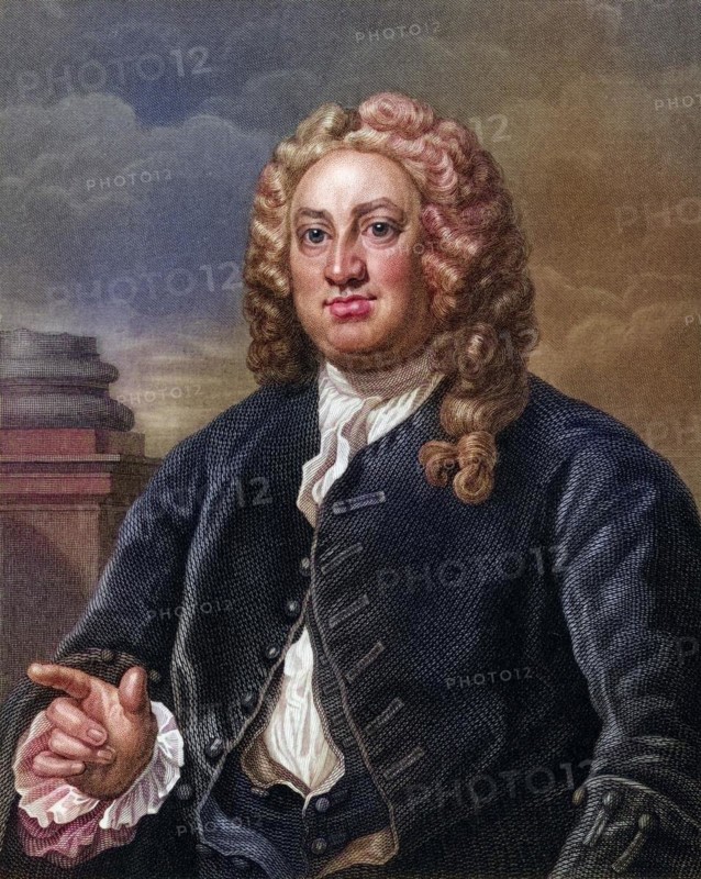 Martin Folkes 1690 to 1754 English antiquary and natural philosopher Engraved by R Hart after Hogarth from The Works of Hogarth published London 1833, Historic, digitally restored reproduction from a 19th century master, Record date not stated