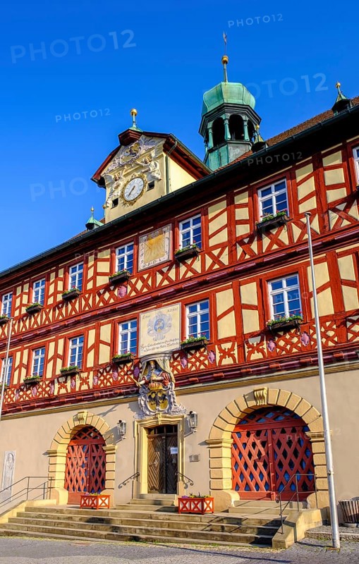 Town hall on the market square, Bad Staffelstein, Upper Franconia, Bavaria, Germany, Europe