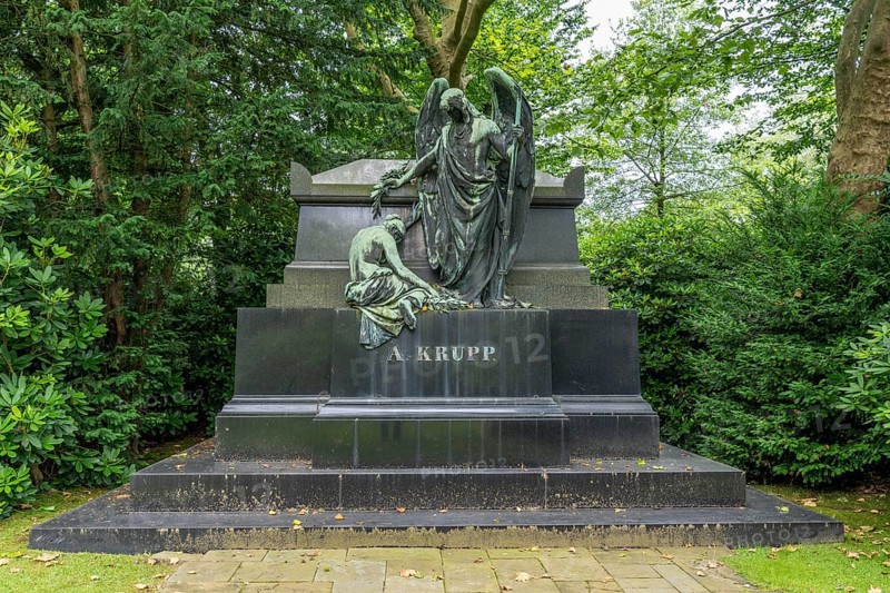 Bredeney cemetery, Krupp family cemetery, in Essen, North Rhine-Westphalia, Germany, grave of Alfred Krupp, Europe