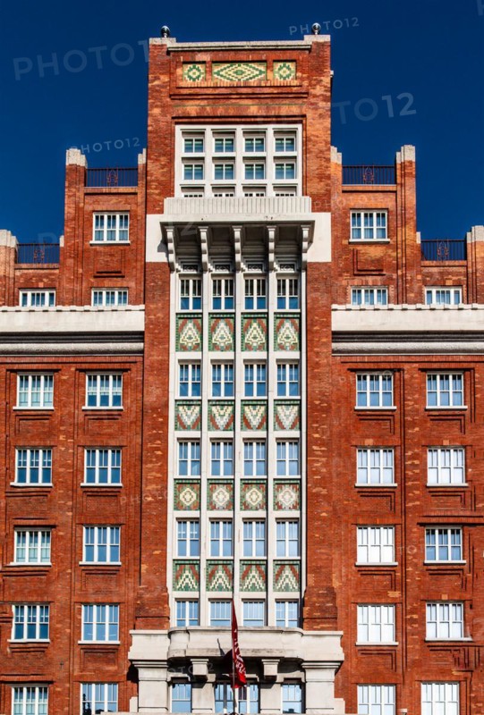 Art Deco building Palazzo Aedes or Palazzo Rosso, waterfront promenade, Trieste, harbour town on the Adriatic, Friuli, Italy, Trieste, Friuli, Italy, Europe