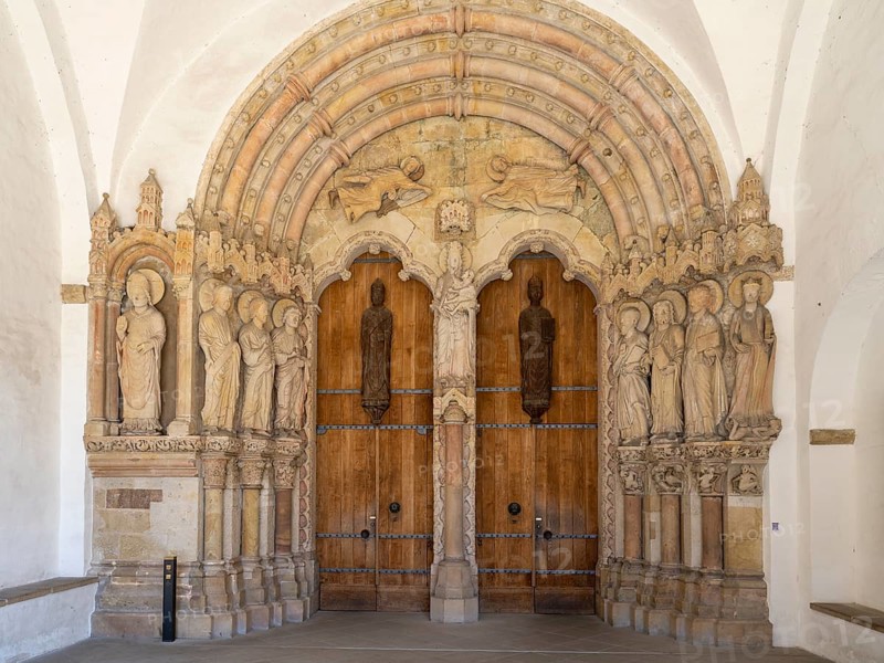 Paradise portal, entrance, Paderborn Cathedral, Paderborn, Westphalia, North Rhine-Westphalia, Germany, Europe