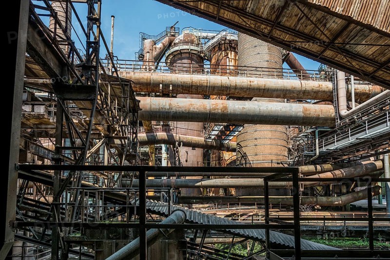 Former steelworks, Völklingen Ironworks, UNESCO World Heritage Site, Völklingen, Saarland, Germany, Europe