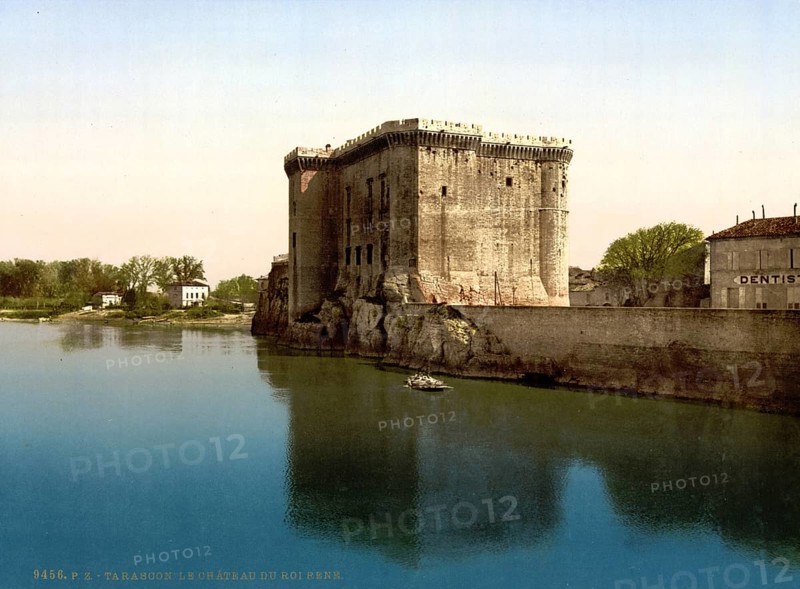 Castle of King René, Tarascon, Pyrenees, France, ca 1890, Historical, digitally restored reproduction from a 19th century original, Record date not stated, Europe