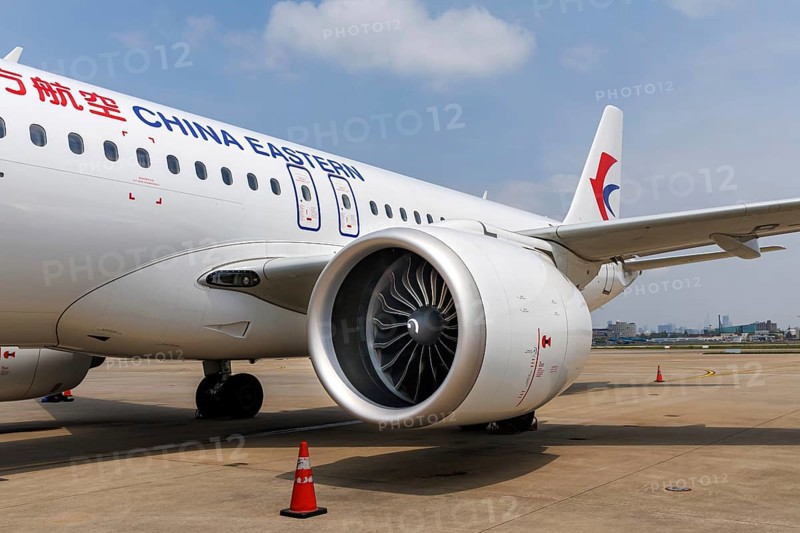 CFM LEAP-1C engine on China Eastern's COMAC C919 aircraft with registration B-919F at Hongqiao Airport (SHA) in Shanghai, China, Asia