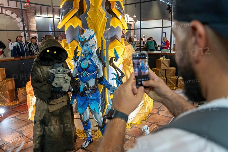 Gamescom, the world's largest trade fair for video and computer games, game character actors, cosplay, in Cologne, Germany, Europe