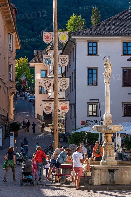 The village of Kaltern, on the South Tyrolean Wine Route, market square, Italy, Europe