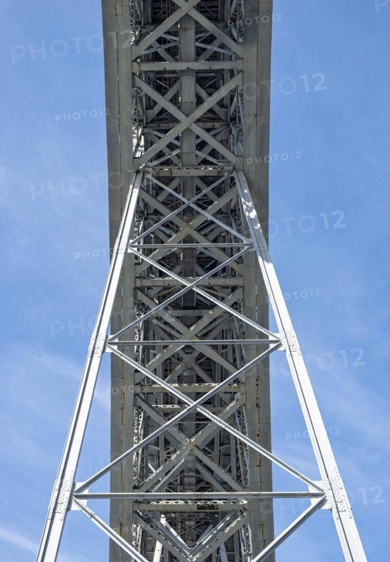 Dom Luís I Bridge as seen from beneath, Porto, Portugal, Europe