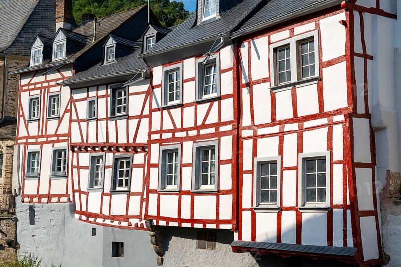 Monreal, idyllic half-timbered village in the Elz valley, in the district of Mayen-Koblenz in Rhineland-Palatinate, Germany, Europe