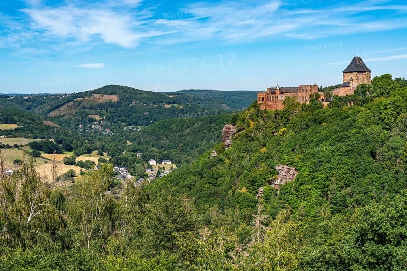 Nideggen Castle, above the Rur Valley, keep, Eifel, North Rhine-Westphalia, Germany, Europe