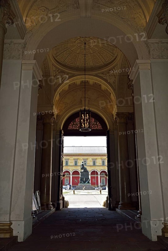 Europe, Germany, Bavaria, Munich, Max-Joseph-Platz, View from the Tor tor of the Residence, Europe