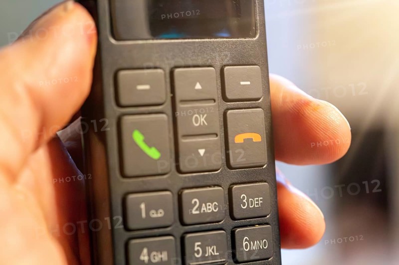 Close-up of a (landline) telephone