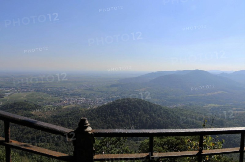 View of the Rhine plain from the summit plateau of the Orensberg (southern Wine Route)