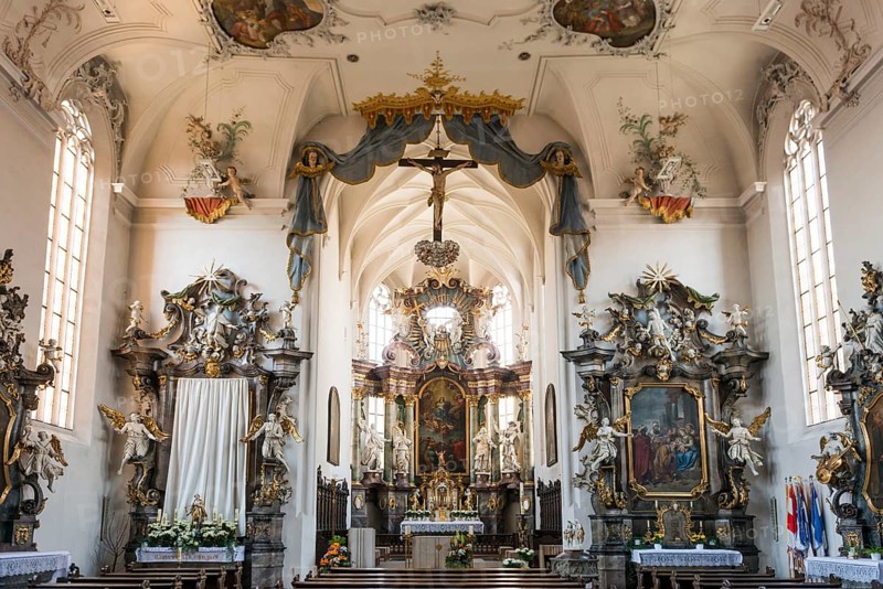 Church of St Bartholomew and St George, Volkach, Mainfranken, Lower Franconia, Franconia, Bavaria, Germany, Europe