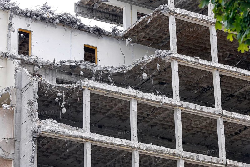 Demolition of office tower at the Urania. The administration building, built in 1967, will be gutted and replaced by a new building, Berlin, 03.07.2024., Berlin, Berlin, Germany, Europe