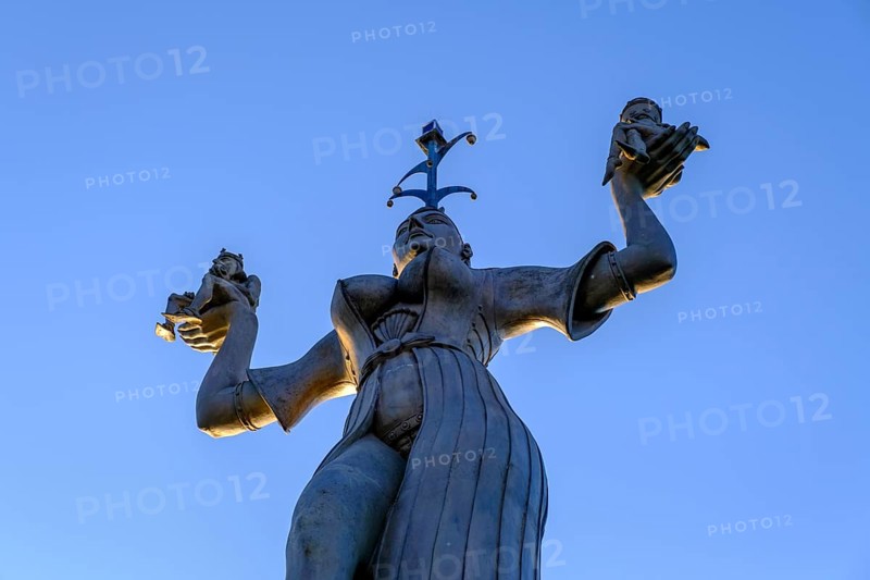 Imperia at the harbour entrance, by artist Peter Lenk, Constance, on Lake Constance, Baden-Württemberg, Germany, Europe