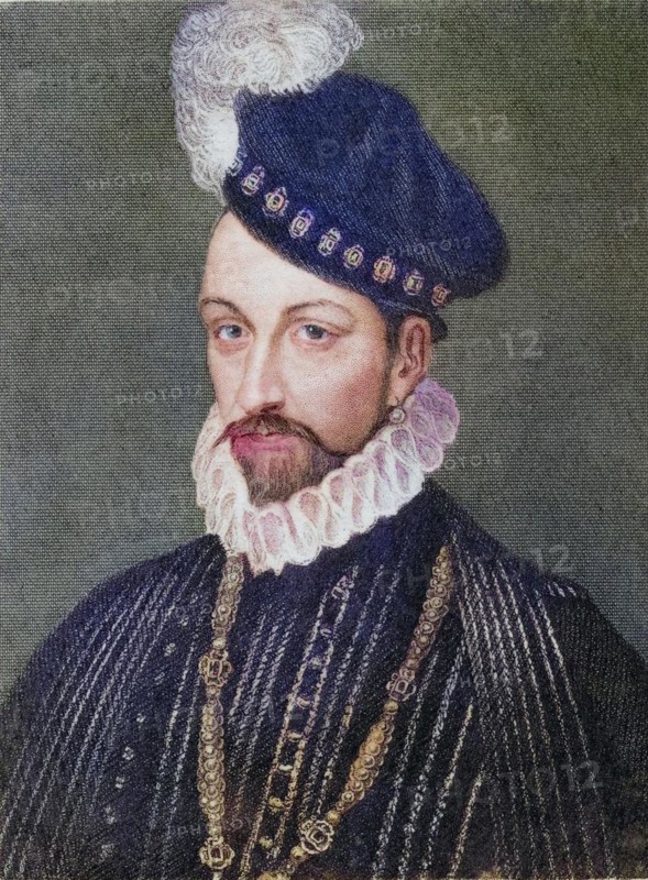 Charles IX, 1550-1574, King of France, born Charles Maximilian, son of King Henry II of France and Catherine de Medici, Historical, digitally restored reproduction from a 19th century original, Record date not stated