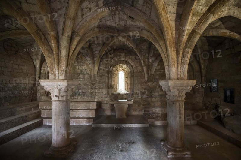 Romanesque Cistercian monastery, Abbaye du Thoronet, Département Var, Provence-Alpes-Côte d'Azur, France, Europe